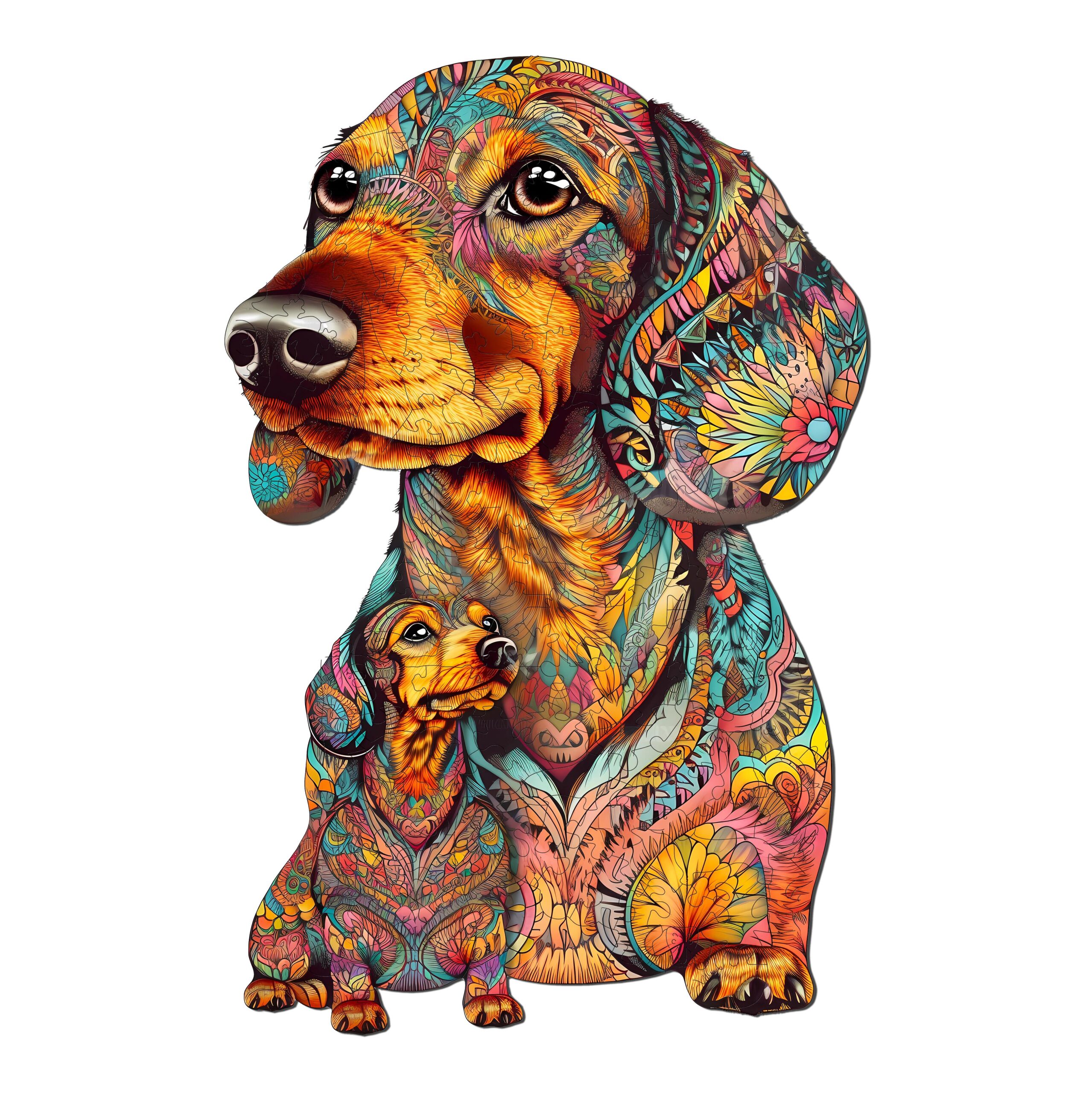 Puzzle di legno genitore-bambino Bassotto 66d41585460fa