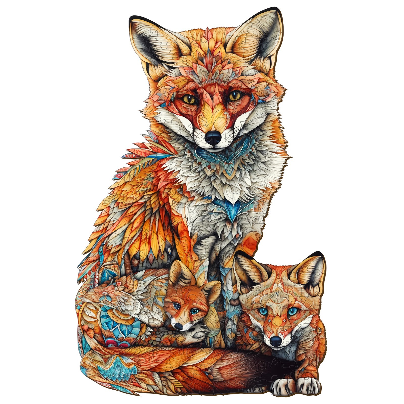 Puzzle in legno – genitore – bambino – volpe 66edd7e41632b