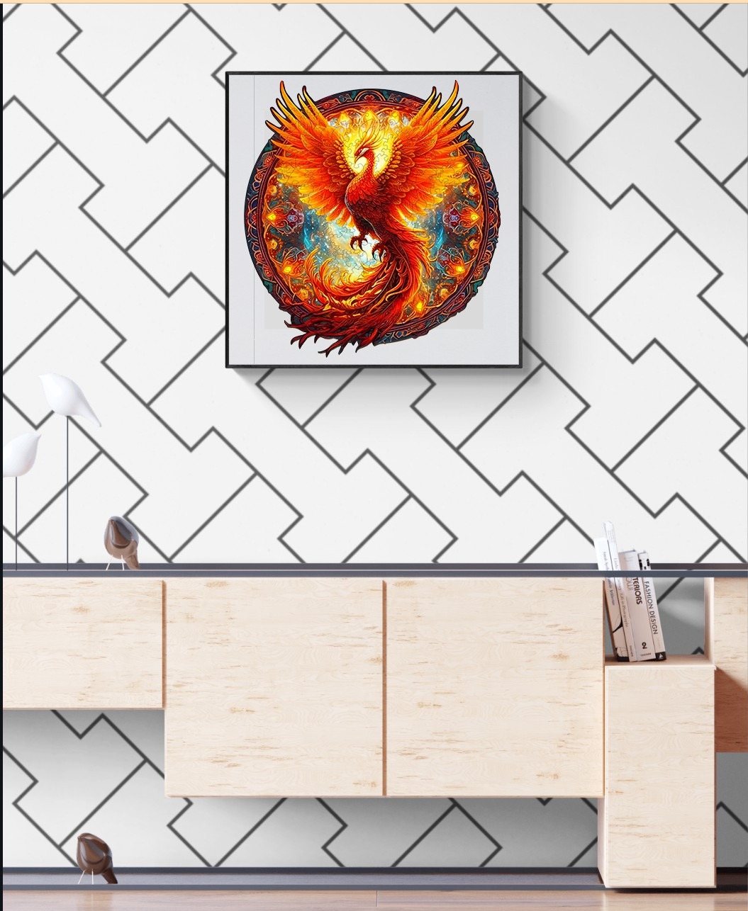 Phoenix in the Stars: un viaggio di puzzle in legno attraverso la notte e il fuoco 66ed877a59615