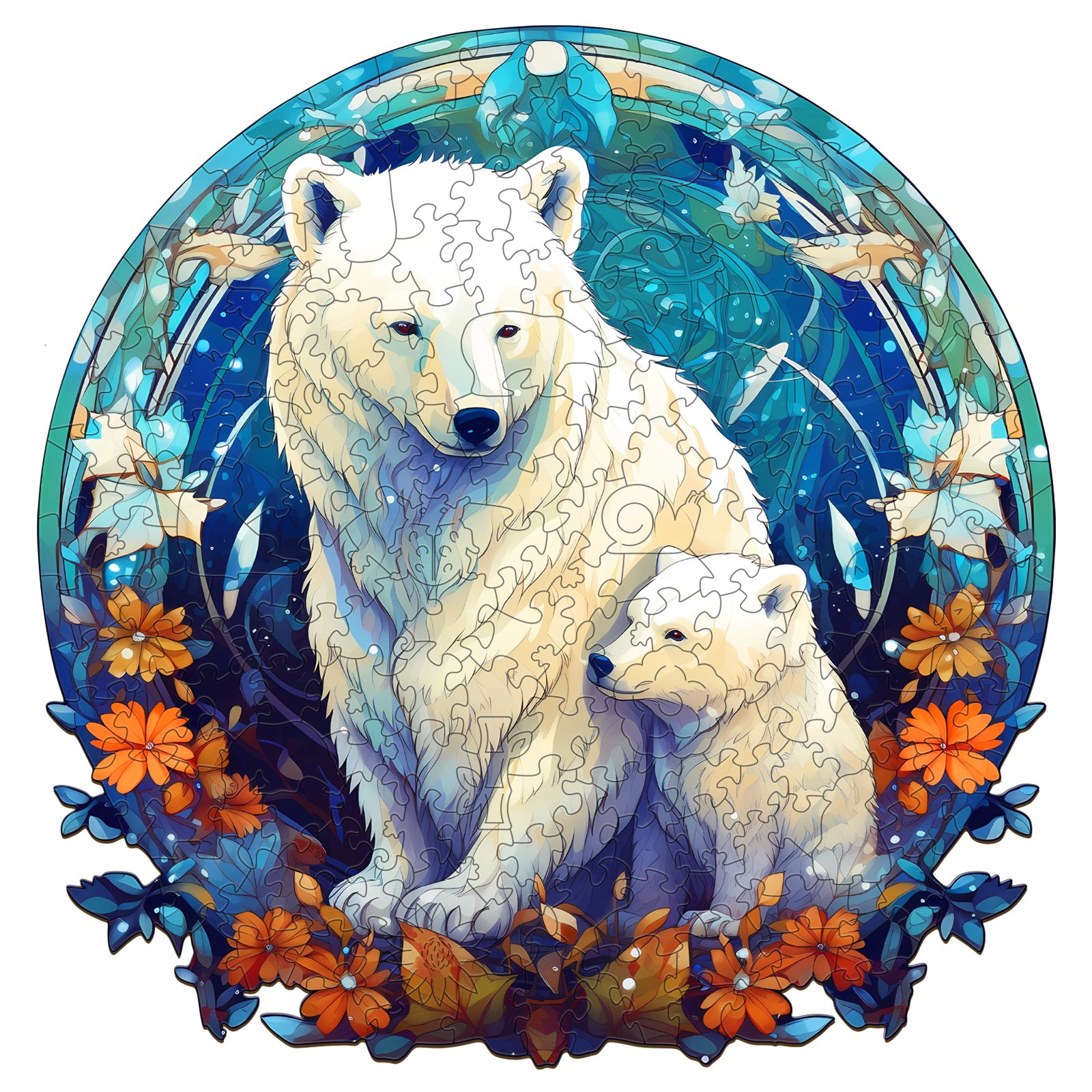 Puzzle di legno – Famiglia di orsi colorati 3 66d3cd89d2487