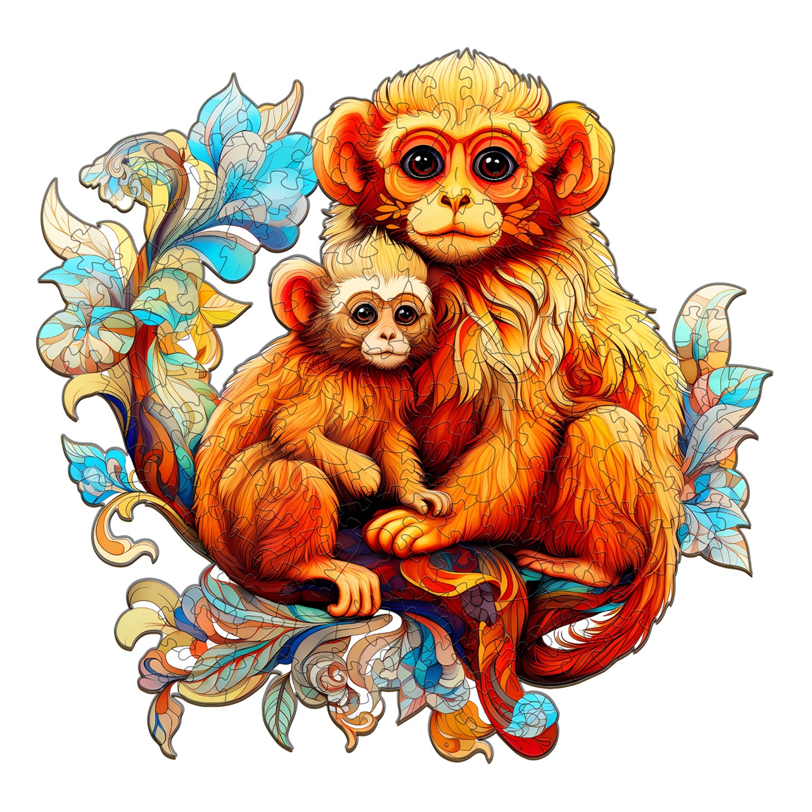 Puzzle di legno – Famiglia di rinopiteci 66e0fe2a6561c
