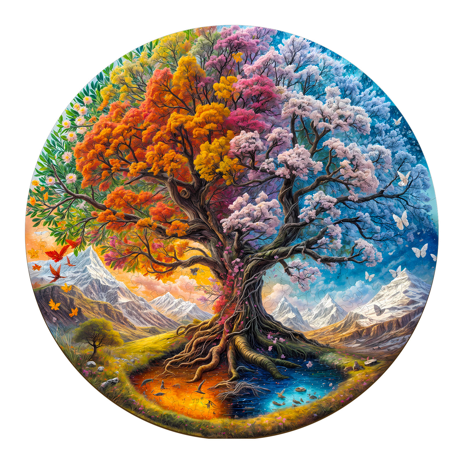 Puzzle in legno: albero della vita stagionale 66e44bbf7e101