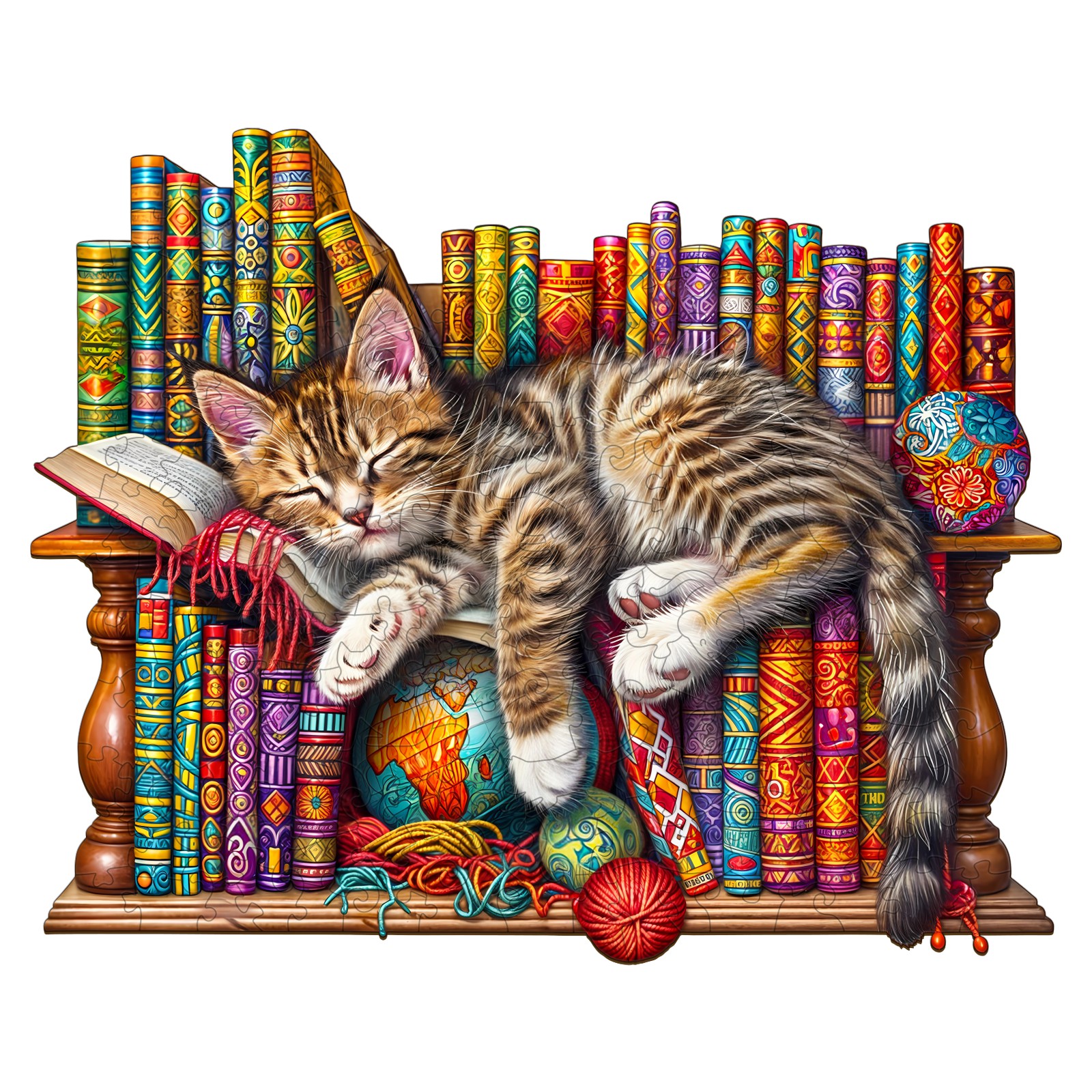 Puzzle in legno – Gatto assonnato 66dbd63c51a49