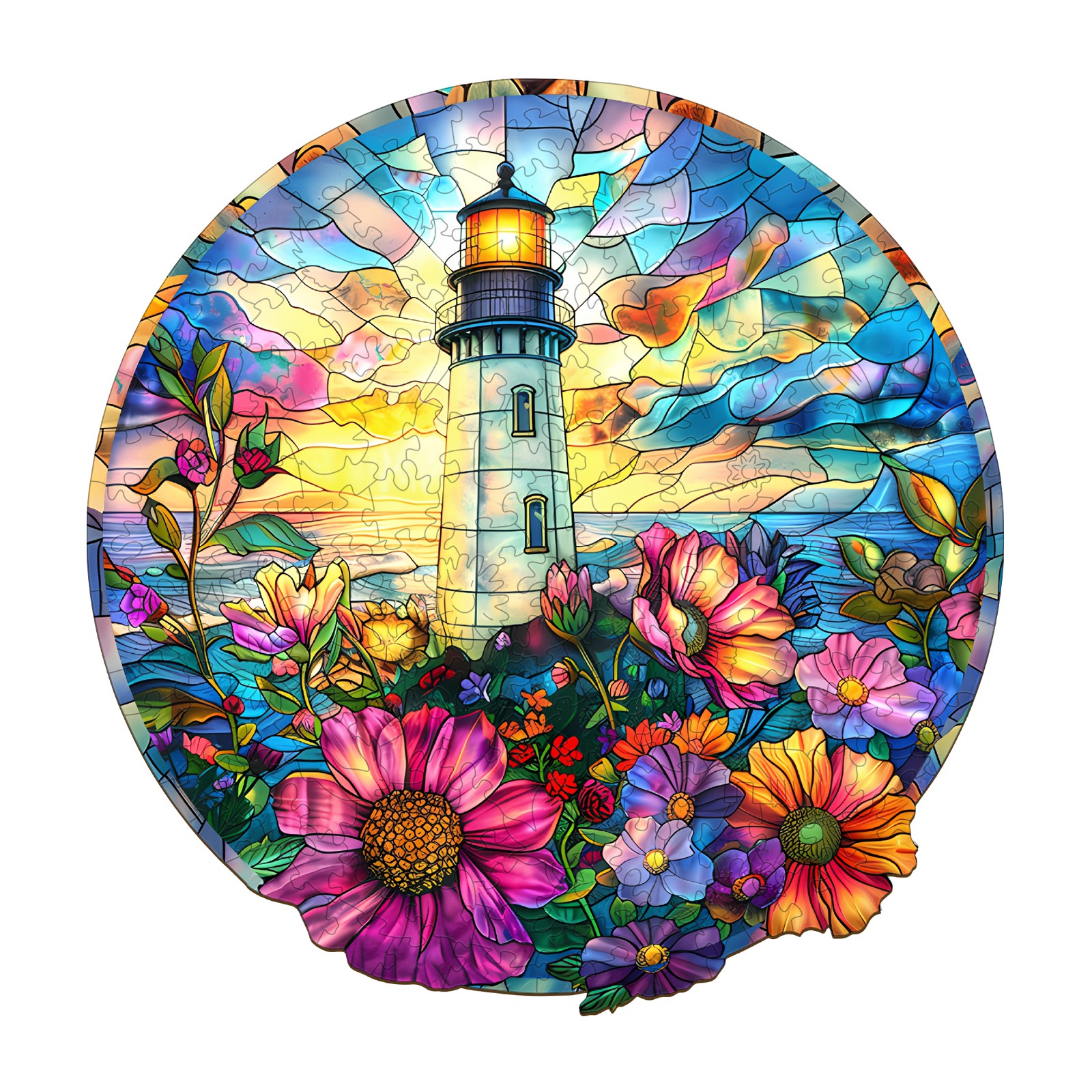 Puzzle in legno – Faro in vetro colorato 66dadea5b4455
