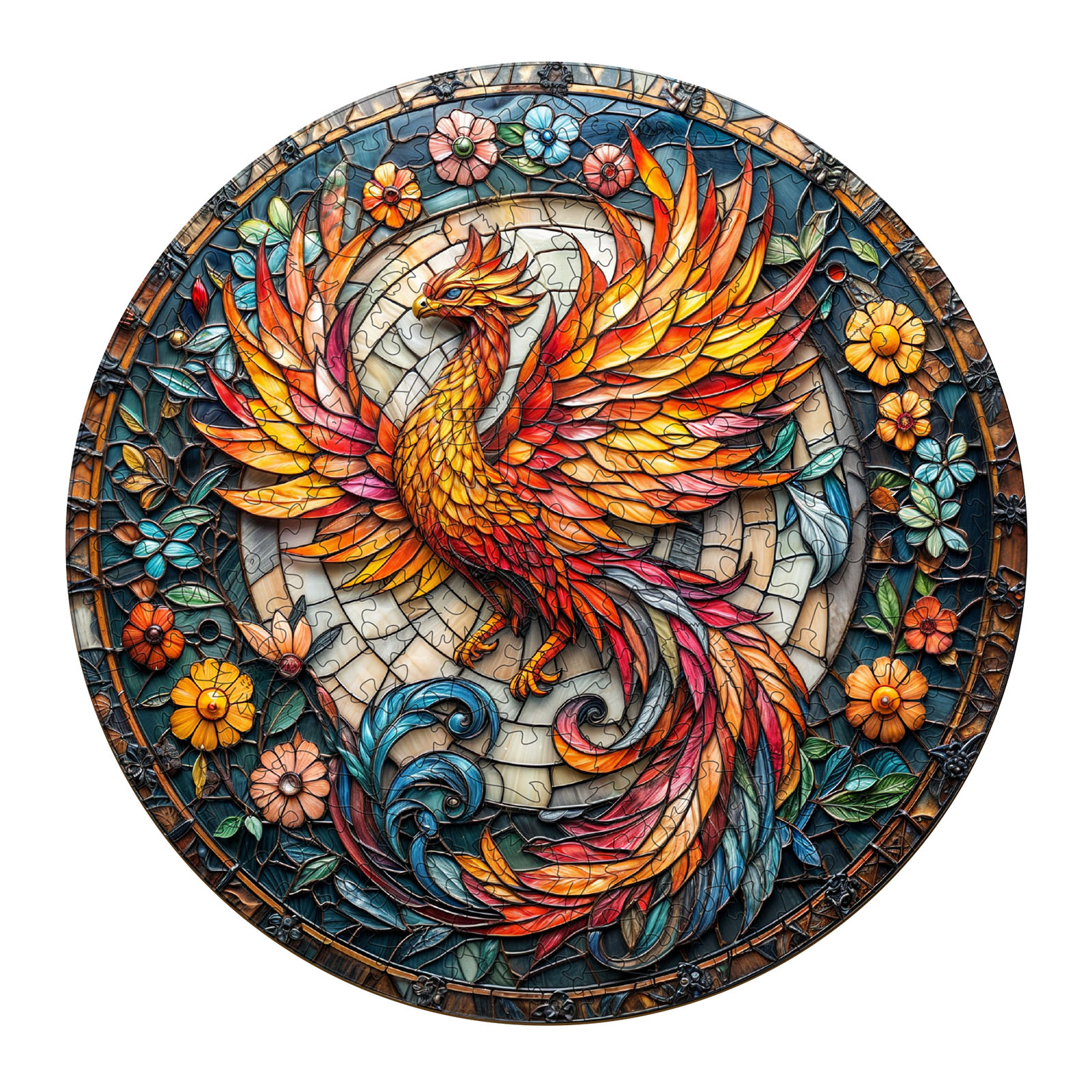 Puzzle in legno – Fenice in vetro colorato 66e8151aeb5c3