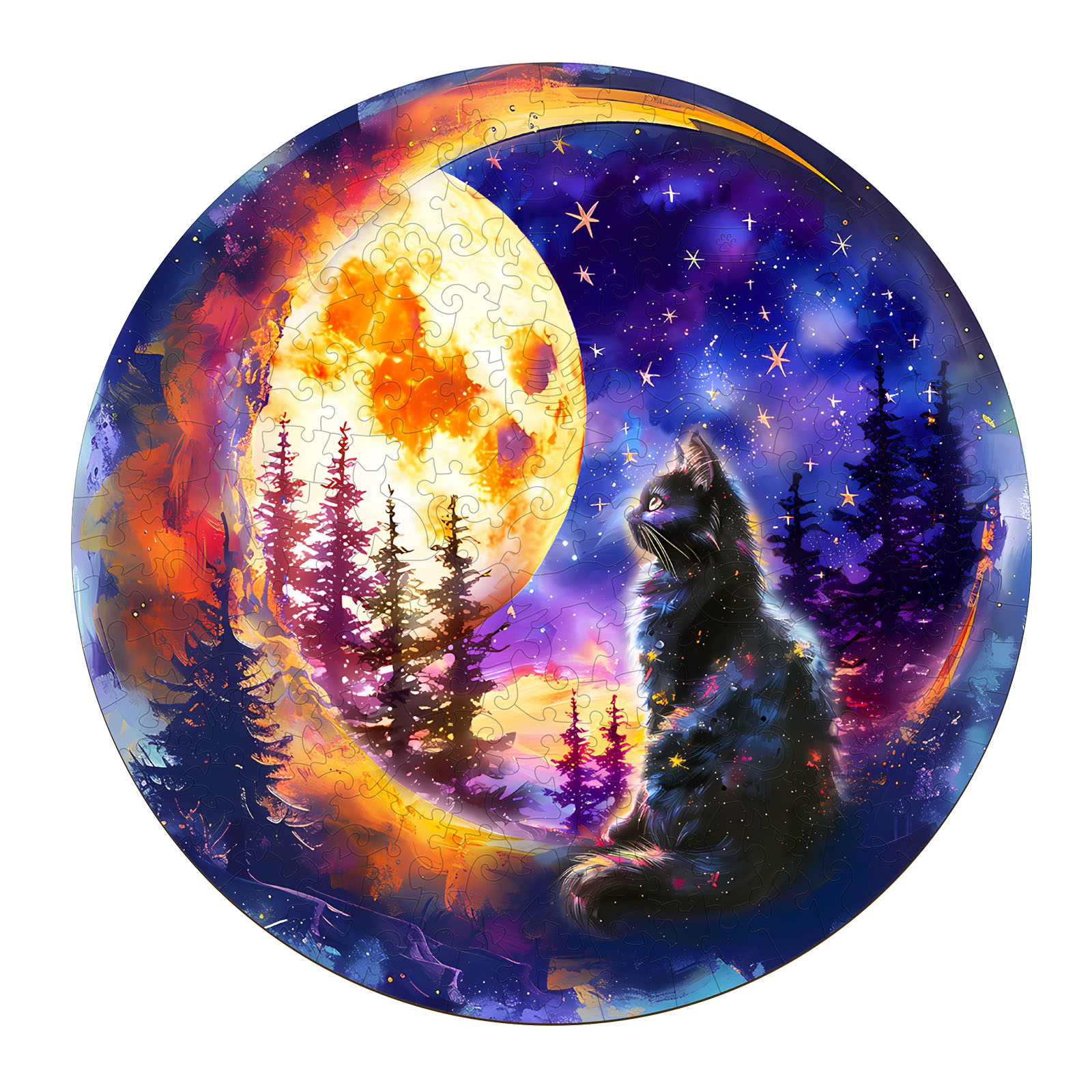 Puzzle in legno: gatto stellato 66e0e98654486