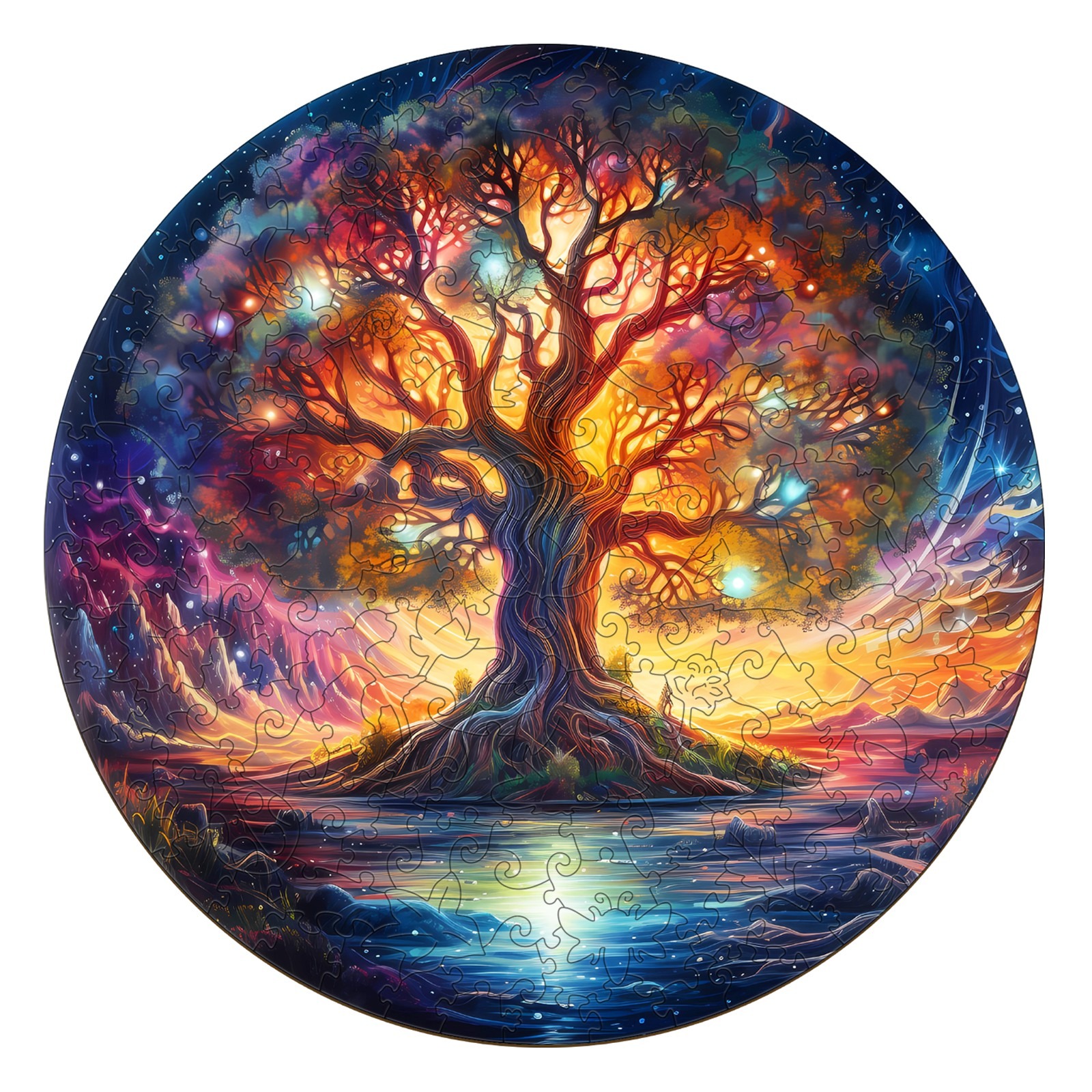 Puzzle di legno – Albero della vita nella notte stellata 66e80ae011b09