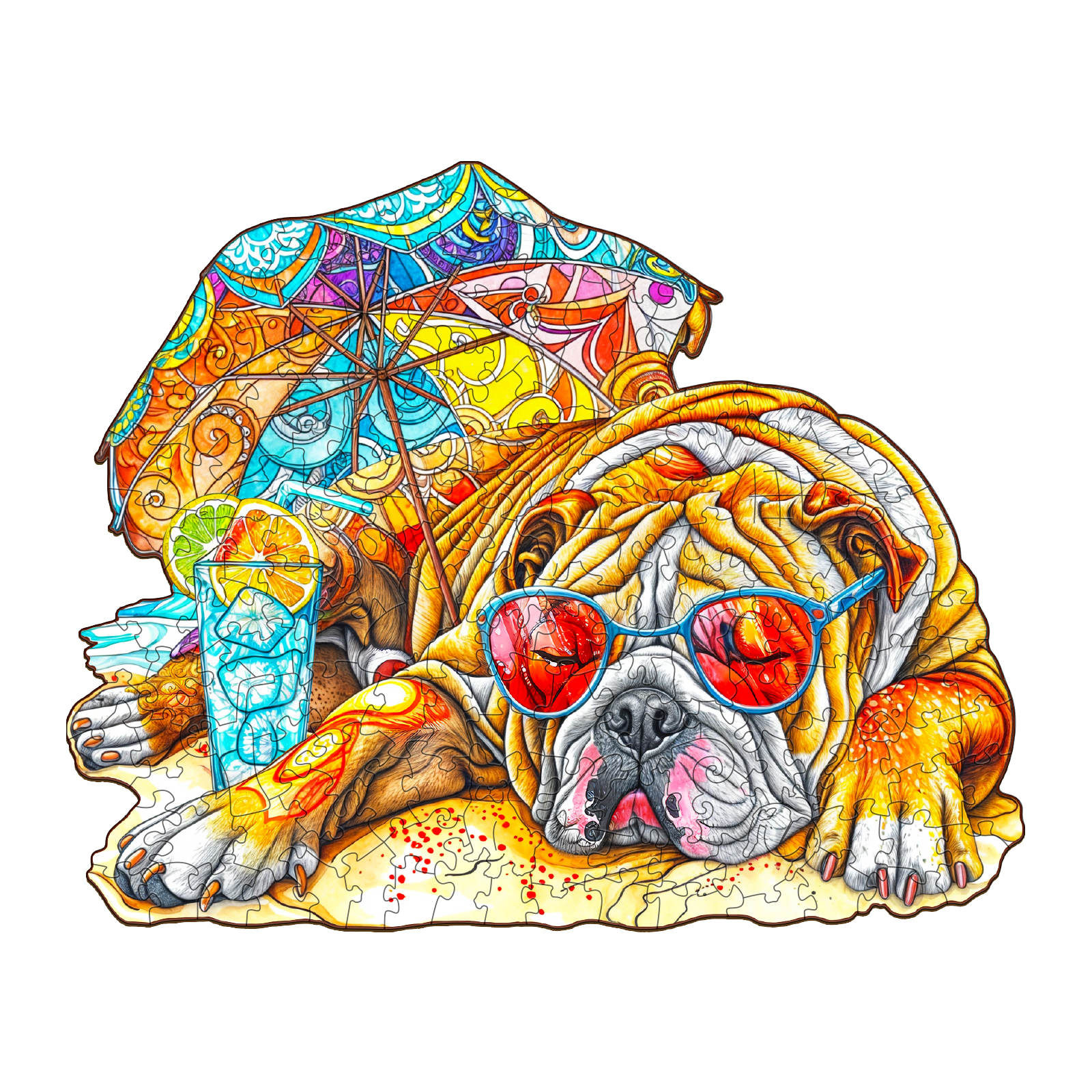 Puzzle in legno-Bulldog estivo 2 66e05937c78b0