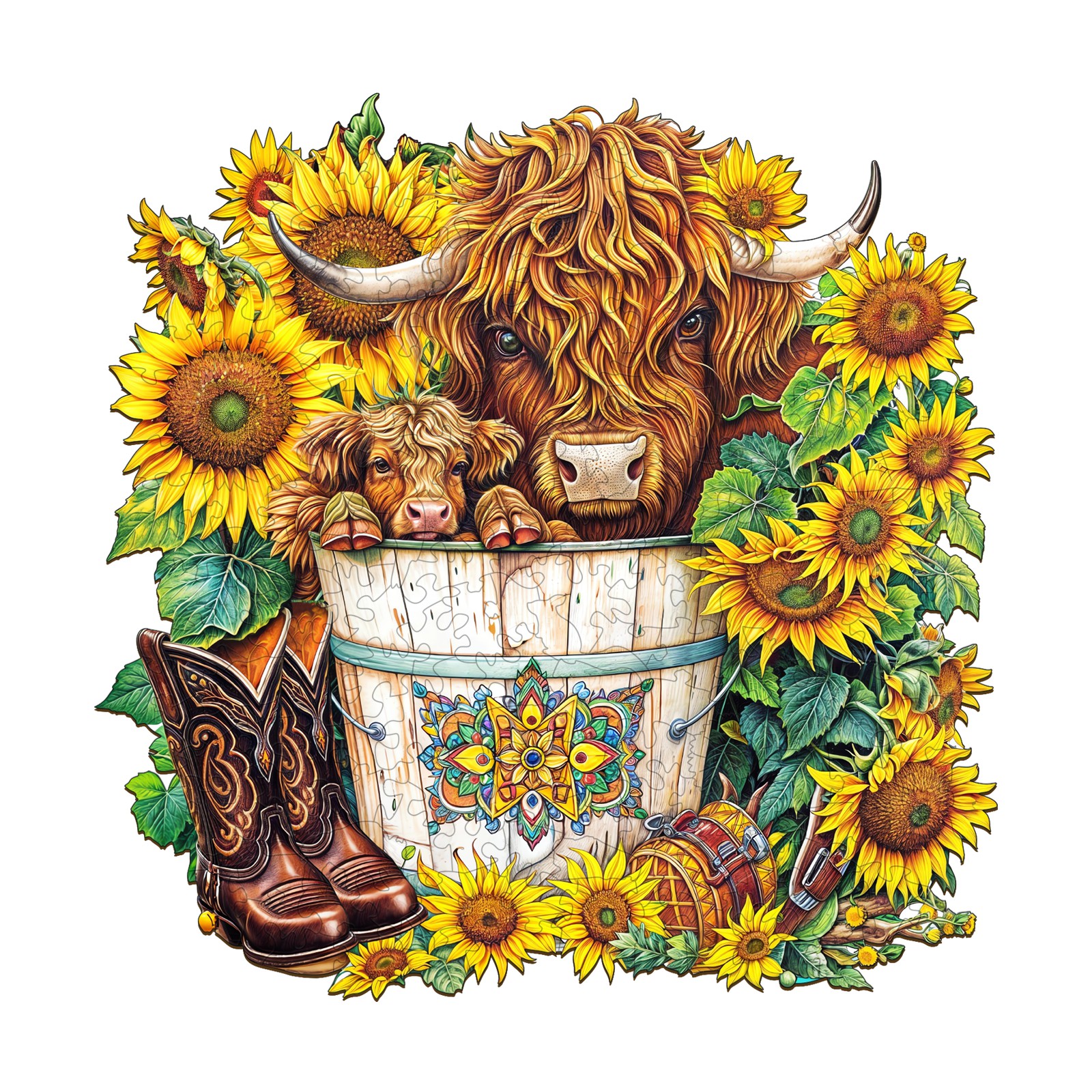 Puzzle in legno – Pascolo di girasoli 66d62dab10956