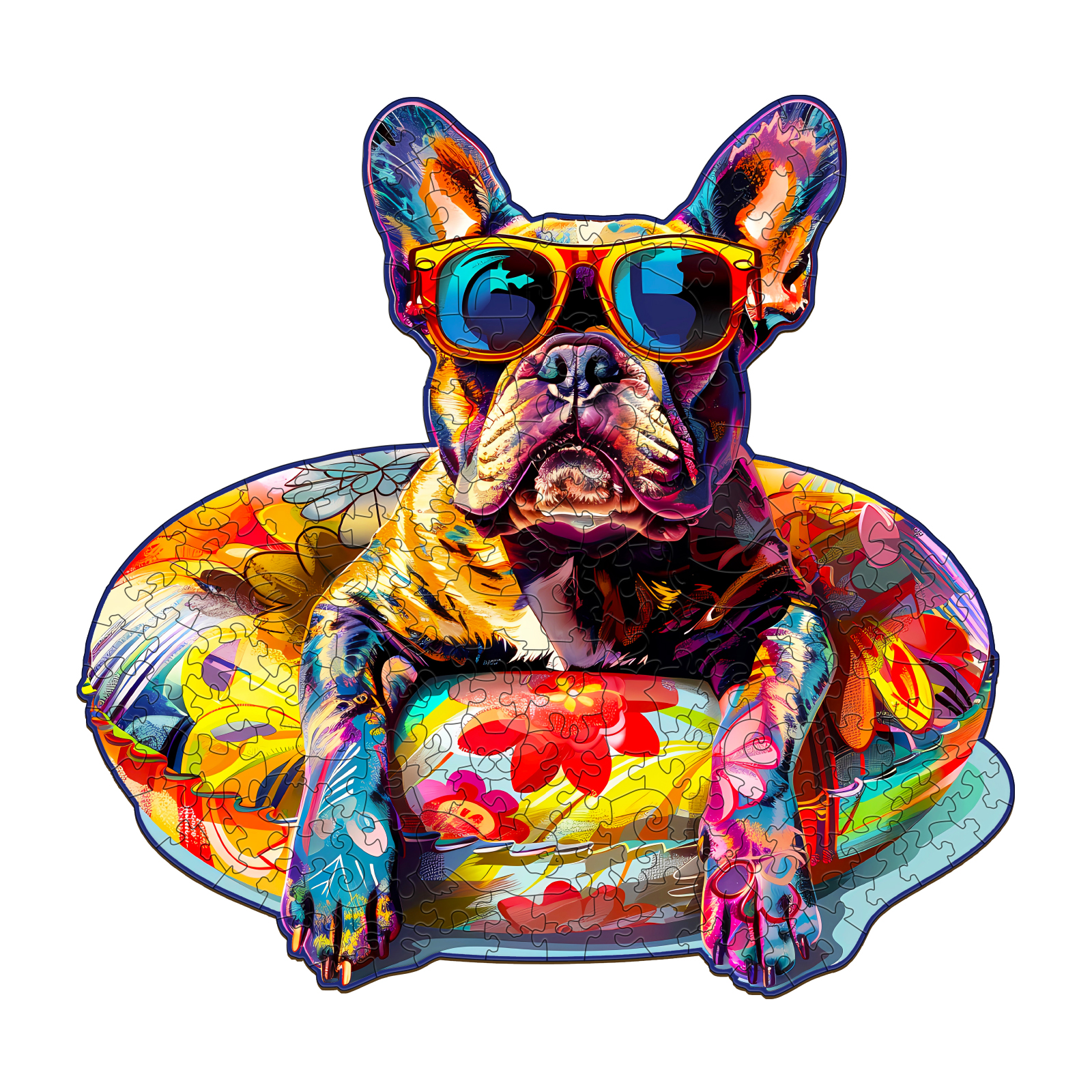Puzzle in legno – Bulldog francese che nuota 66d4e52d2d259