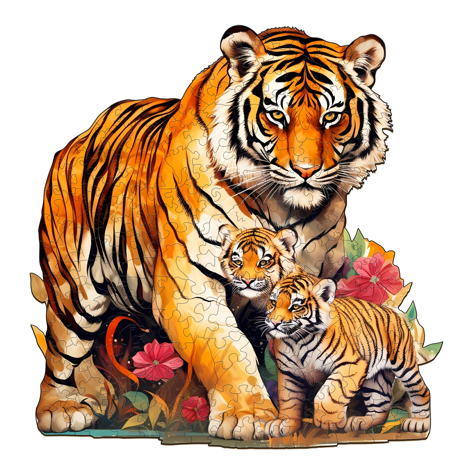 Puzzle in legno – Famiglia Tigre 2 66dad45ca9aa9