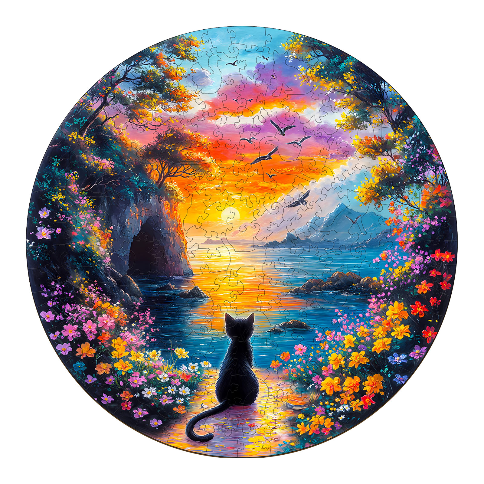 Puzzle in legno – Gattino al tramonto 66ed4790dc9b2