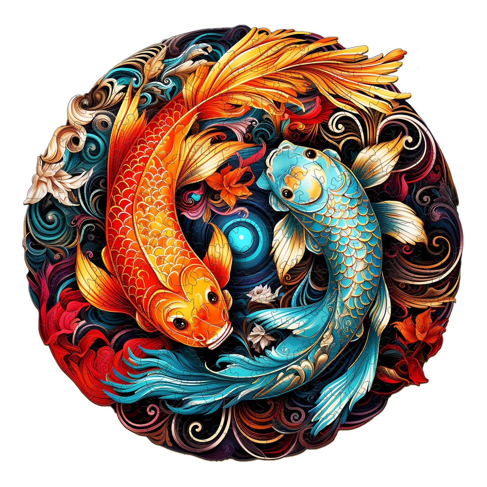 Puzzle di legno – Pesce Yin Yang 66de89551637c