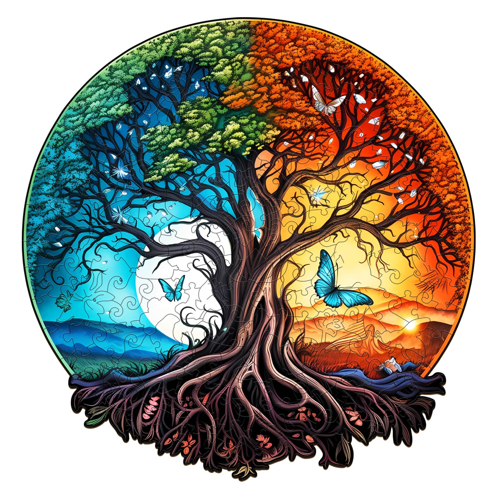 Puzzle in legno – Albero della vita YIN YANG – 5 66e79975ae404